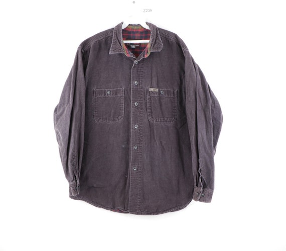 90s Streetwear Faded Flannel Lined Double Pocket C
