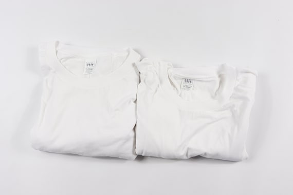 90s New Lot of 2 Blank Single Stitch Short Sleeve