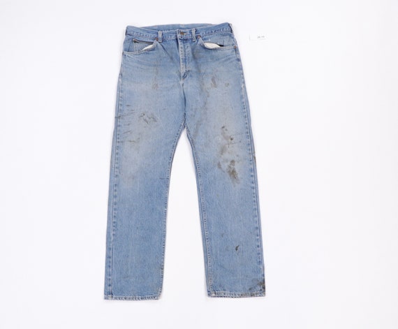 70s Lee MR Distressed Faded Straight Leg Jeans USA