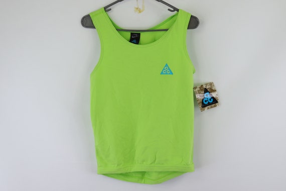 NOS 80s Nike ACG Fitted Spandex Spell Out Tank Top