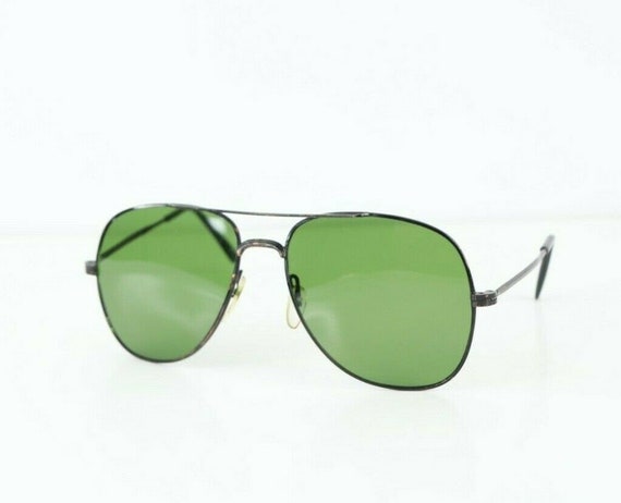 80s Green Tinted Magnum PI Aviator Sunglasses Glas