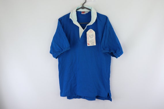 80s Nike Nautical Flag Patch Sailing Rugby Polo Sh