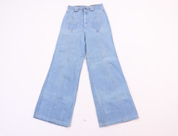 70s Lerner Shops Distressed Faded Flared Bell Bott