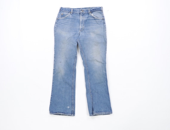 70s Lee MR Distressed Faded Bootcut Denim Jeans US