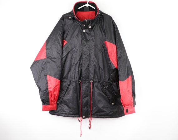 90s Marlboro Spell Out Hooded Puffer Parka Jacket