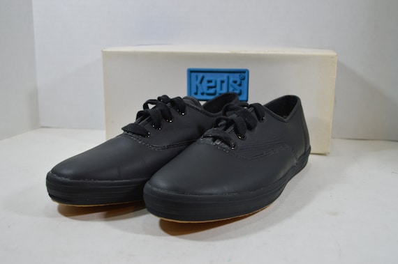 keds champion black leather