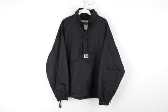 90s Russell Athletic Spell Out Hooded Anorak Jacke