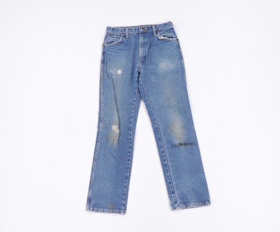 80s Rustler Distressed Faded Western Bootcut Denim