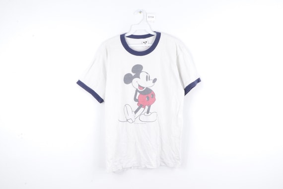 70s Walt Disney Mickey Mouse Short Sleeve Ringer S