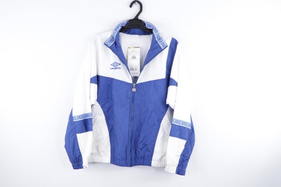 NOS 90s Umbro Spell Out Color Block Lined Windbrea