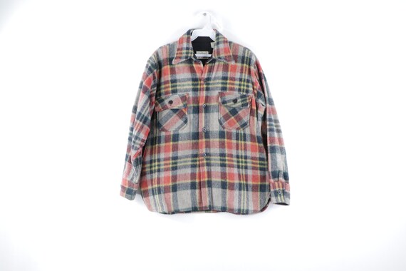 70s Rockabilly CPO Double Pocket Wool Flannel Shir