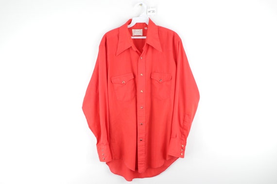 70s Wrangler Double Pocket Long Sleeve Western Shi