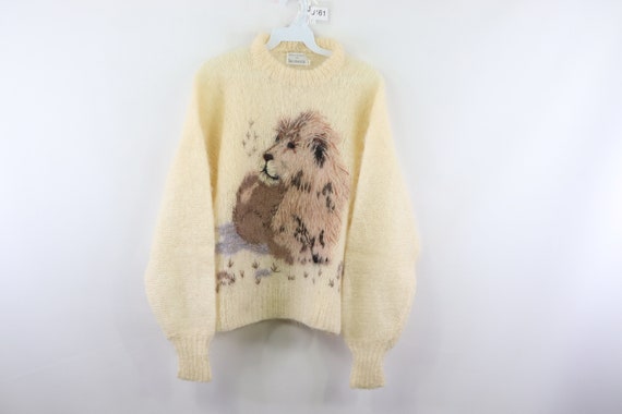 50s Jacobsons Mohair Lion Stitch High Neck Sweater