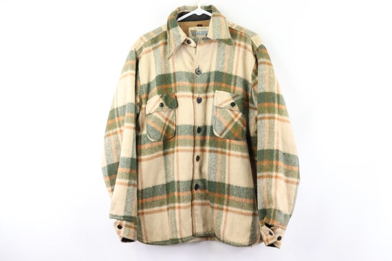 70s Rockabilly Sherpa Lined Double Pocket Wool Pla