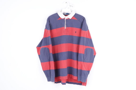 90s Ralph Lauren Distressed Faded Long Sleeve Rugb