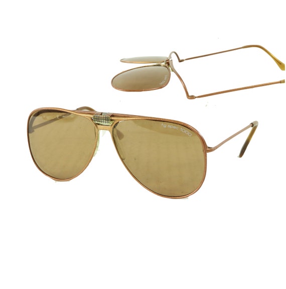 80s Magnum PI Flip Up Aviator Sunglasses Glasses C