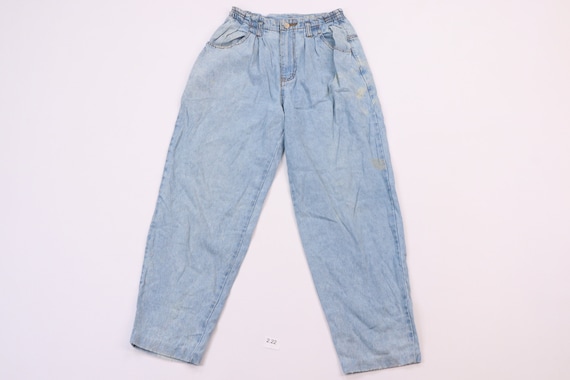 80s Jordache Distressed Fading Tapered Leg Cropped