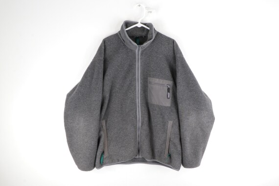 90s Patagonia Spell Out Deep Pile Full Zip Fleece