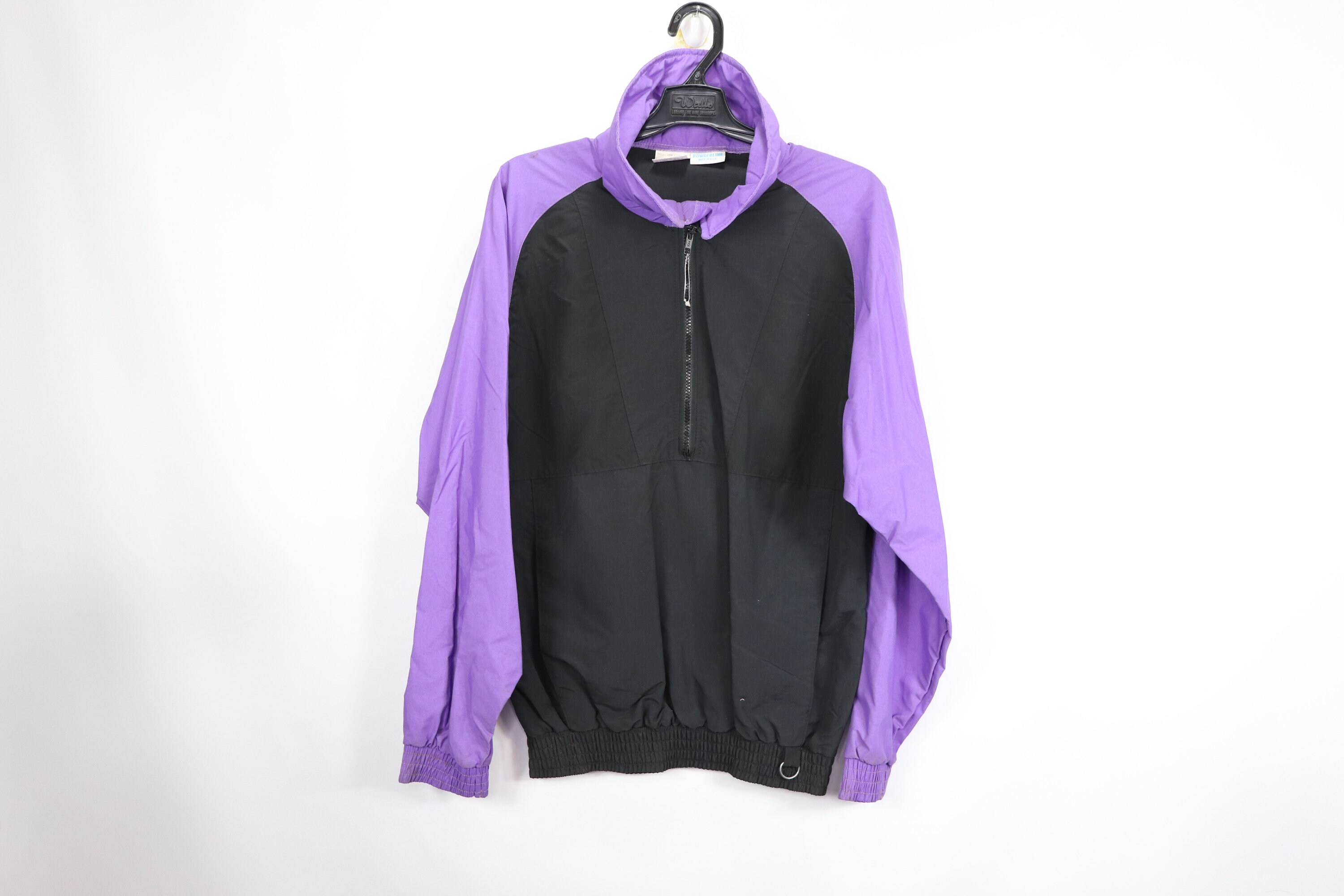 90 s nouvelle Powderline demi Zip Pullover coupe-vent veste violet moyen pour homme, veste coupe-vent Vintage, des années 90 veste, veste légère 90 s nouvelle Powderline demi violet Zip Pullover coupe-vent veste violet demi moyen pour homme, veste coupe-vent Vintage, des années 90 veste, veste légère f62960