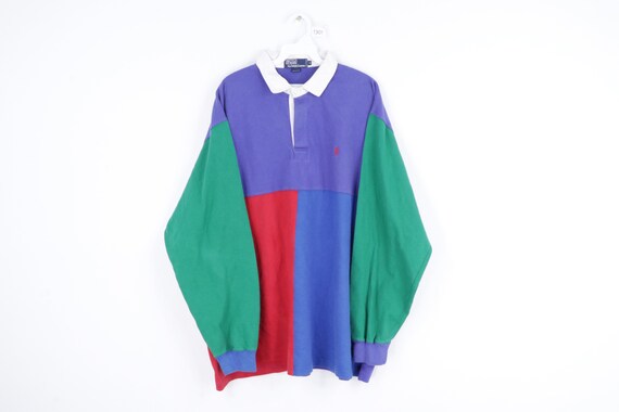 90s Ralph Lauren Multi-Color Color Block Long Slee