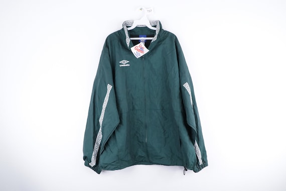 NOS 90s Umbro Spell Out Taped Logo Windbreaker Jac