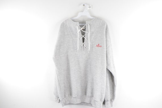 90s Streetwear Aspen Colorado Stitched Ski Pullove
