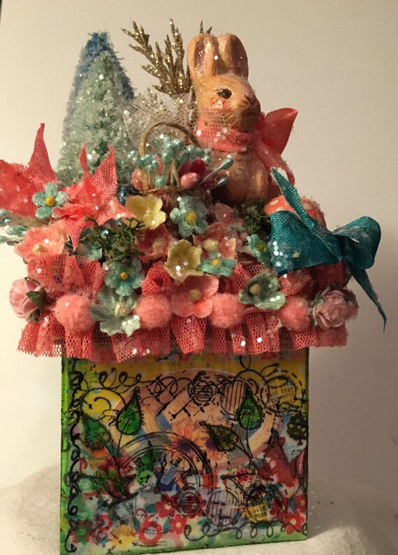 Vintage Vintage Easter Spring Decoration Easter Bunny Etsy