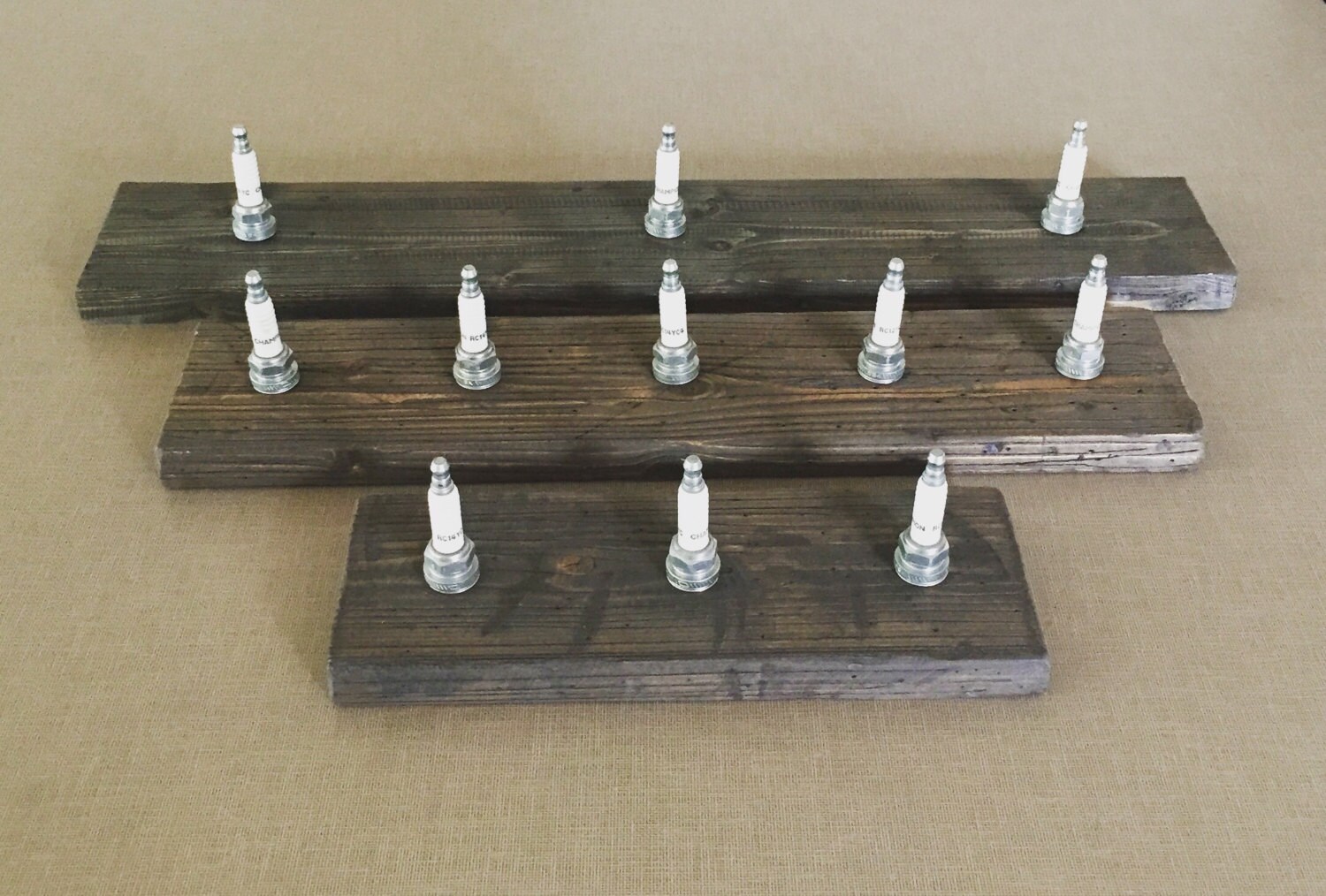 Unique handmade spark plugs wall hanger/hook for Etsy