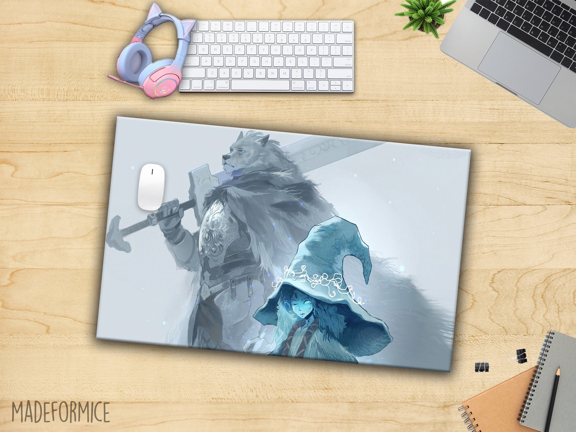 Elden Ring Ranni Witch Wolf Blade Large Playmat Mouse Pad - Mouse Mat - Premium Desk Mat - Non-Slip Desk Pad