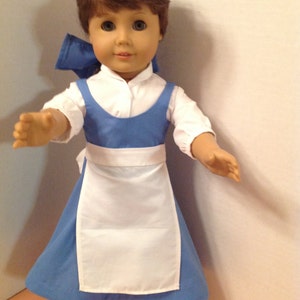Beauty and the Beast Town Dress-animated version- for 18 inch dolls