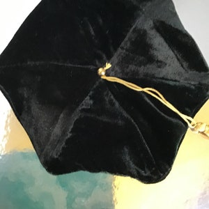 Black velvet Doctoral cap for 18 inch dolls image 3