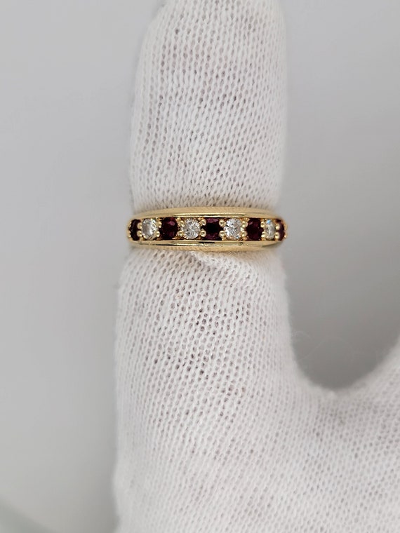 Natural Ruby & Diamond Band