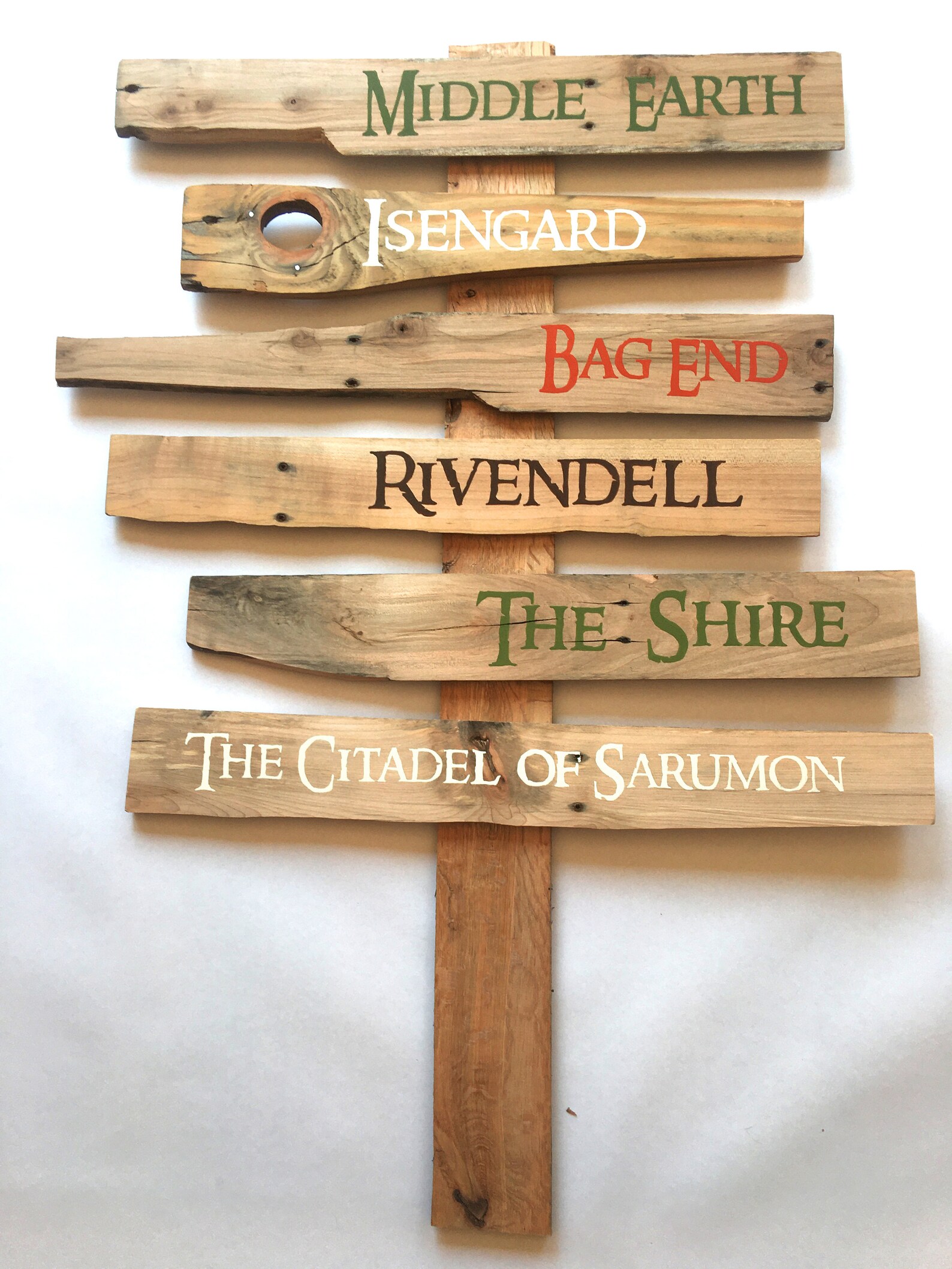 Lord of the Rings Signpost Set of 6 LOTR signs Rivendell Etsy