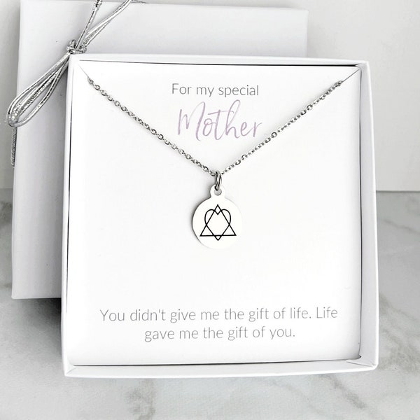 Adoptive Mother Gift / Mother's Day Gift / Adoption Symbol Necklace / Hypoallergenic Stainless Steel Necklace / Adoption Jewelry