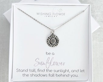 Sunflower Necklace / Sunflower Lover Gift for Her / Gift for Friend / Sunflower Jewelry