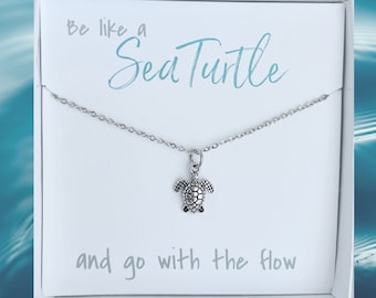 Antique Silver Sea Turtle Necklace: Inspirational Gift