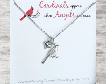 Cardinal Charm Necklace / Cardinals Appear When Angels are Near / Cardinal Jewelry / Cardinal Gift for Her