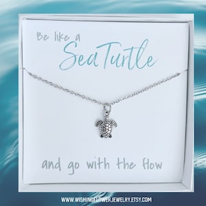 Antique Silver Sea Turtle Necklace: Inspirational Gift