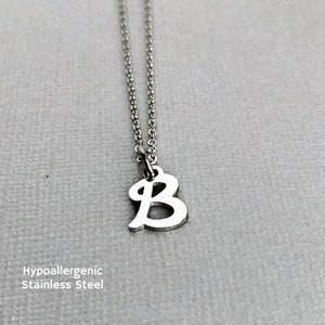 Dainty Initial Necklace / Hypoallergenic Stainless Steel / Gifts Under 20 / Layering Necklace