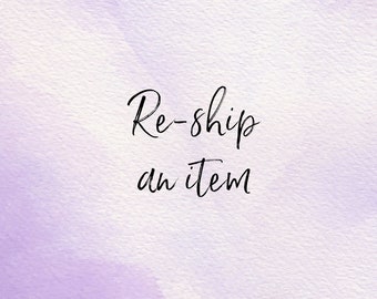 Re-ship an Item / Address Correction