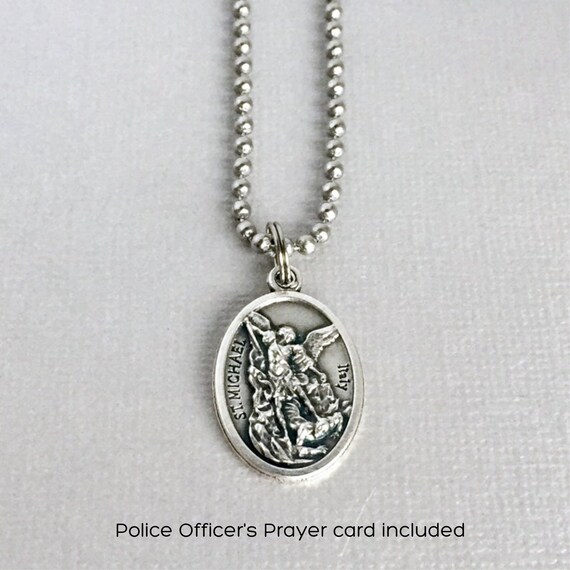 St Michael Pendant Police Officer Gift Medal - Police Officer Prayer Pendant St Michael Pendant Police Officer Gift Medal - Police Officer Prayer Pendant