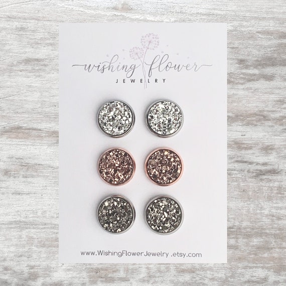 Etsy druzy hotsell earrings