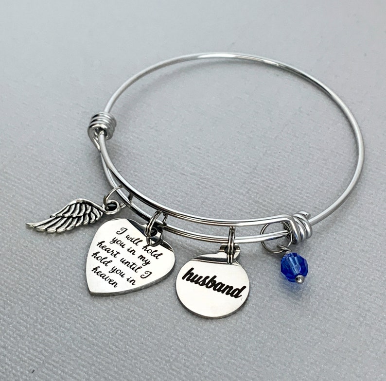 Husband Memorial Bracelet / I Will Hold You in My Heart / Loss - Etsy
