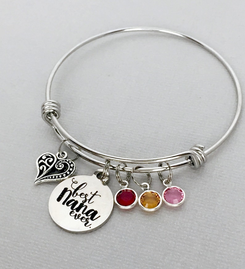 Personalized Nana Bracelet Best Nana Ever Gift for Nana Etsy