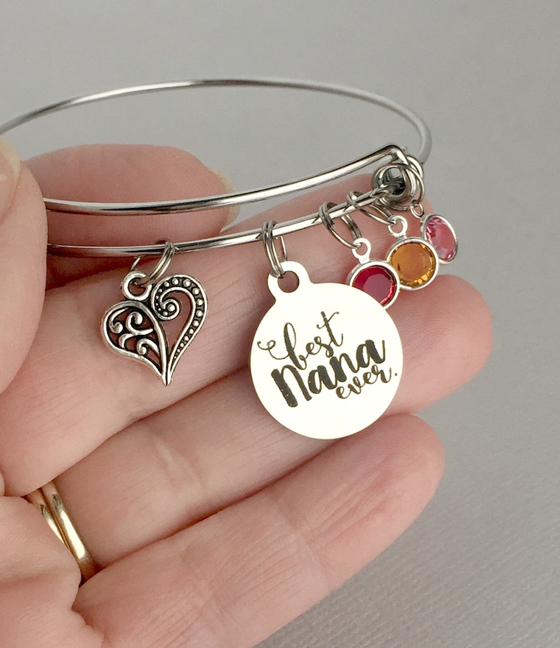 Personalized Nana Bracelet Best Nana Ever Gift for Nana Etsy