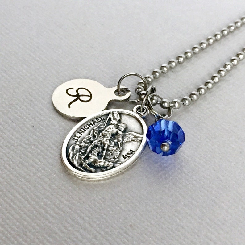 Personalized St Michael Necklace Police Officer Gift Protect Our Medal Academy Graduation - Personalized St Michael Pendant Personalized St Michael Necklace Police Officer Gift Protect Our Medal Academy Graduation - Personalized St Michael Pendant
