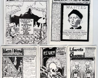 1991 1992 Liberate The Obsessed Anarcho PUNK Fanzine ZINE Crust Anarchy Editor