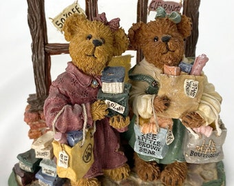 vintage Boyds Bears Bearstone Pam et Kristi Shopsalot Quelle bonne affaire Figure 228404 Boyd's