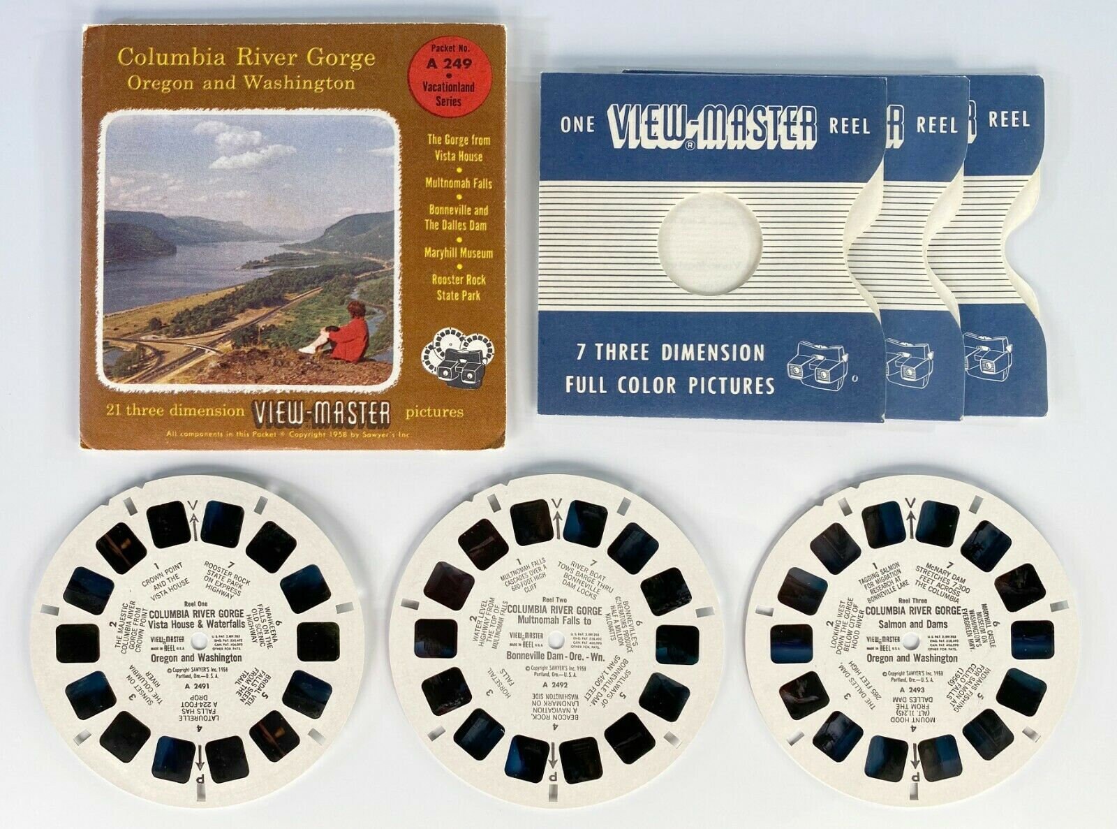 1958 View-master Vintage COLUMBIA RIVER GORGE or & Wa Viewmaster