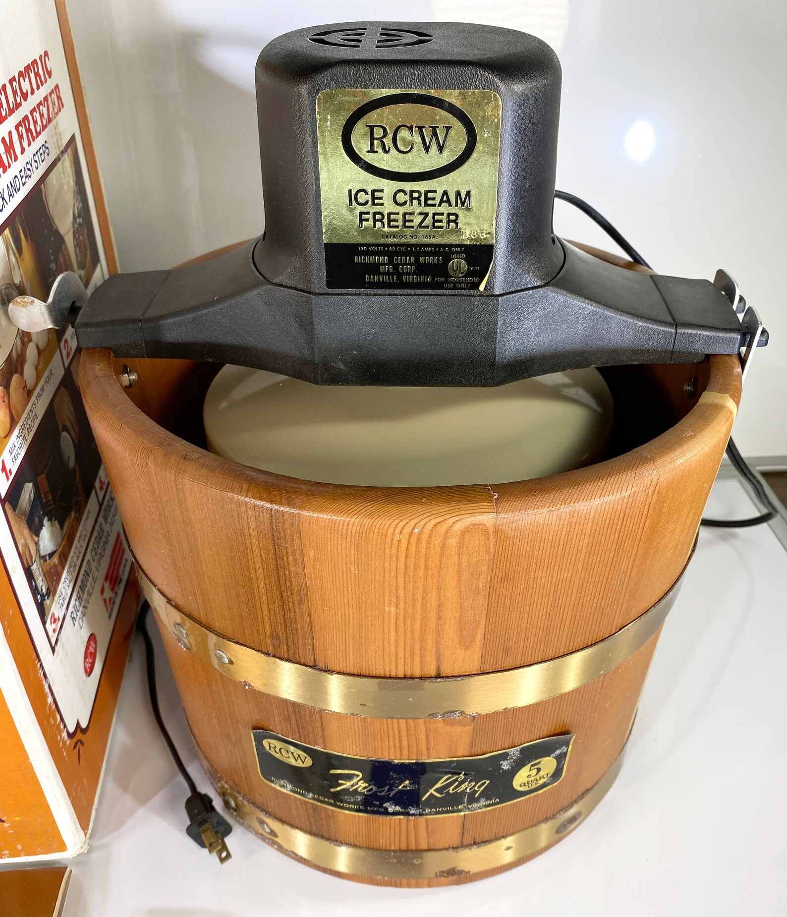 RCW Electric Ice Cream Freezer 5 Quart Vintage Wooden w/ Box Etsy